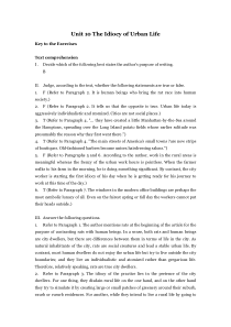 Unit-10-The-Idiocy-of-Urban-Life习题答案综合教程四