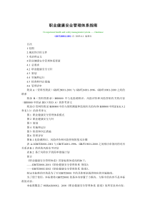职业健康安全管理体系指南