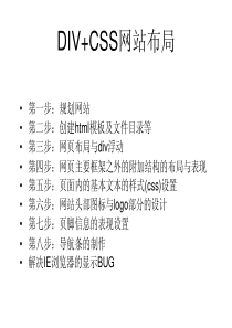 DIV+CSS网站布局-练习