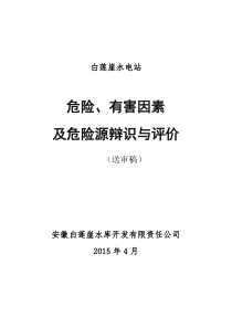白莲崖水电站危险源辨识(修)