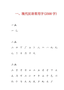 田英章硬笔行书3500常用字字帖。高清