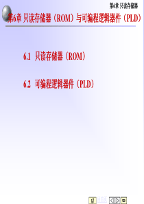 第6章 只读存储器(ROM)与可编程逻辑器件(PLD) 36页