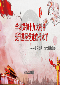学习贯彻党的十九大精神,提升基层党建宣传水平