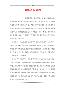 弹簧工厂实习总结