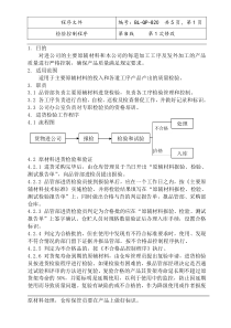 软包装印刷企业检验控制程序
