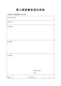 工程质量巡查记录表