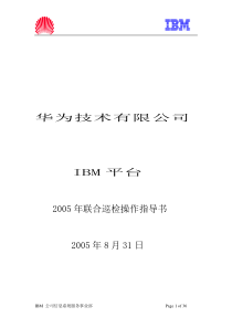 华为-IBM联合巡检指导书050831