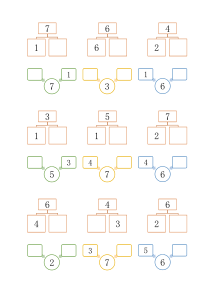 幼儿园数字分解练习模板