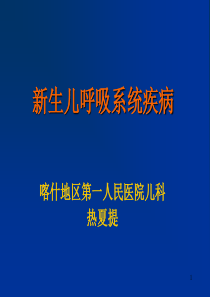 新生儿呼吸系统疾病