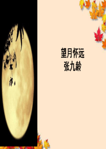 高中语文~望月怀远_教学课件苏教版选修~唐诗宋词选读