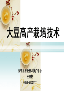 大豆高产栽培技术