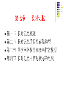 第七章-长时记忆