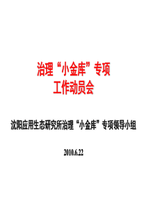 治理“小金库”专项工作动员会