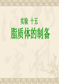 脂质体的制备