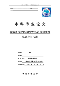 求解浅水波方程的WENO有限差分格式及其应用1.0