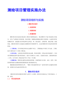 测绘项目管理实施办法