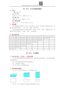 苏教版1年级下册数学知识点