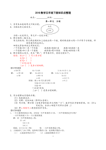 2018苏教版五下数学知识点整理