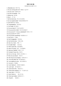 常用英语口语句型120句