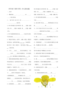 四年级下册科学第二单元测试题