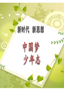 新时代 新思想 中国梦 少年志