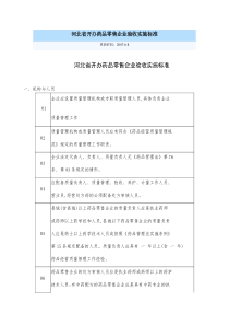 河北省开办药品零售企业验收实施标准