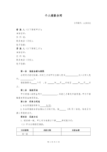 借款合同+借据(格式完美版)
