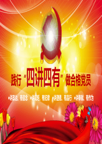 四讲四有做合格党员