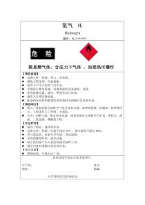 氢气安全标签