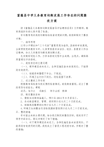 义务教育均衡发展工作存在的问题整改方案