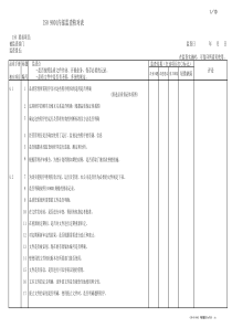 ISO 9001内部监查核对表