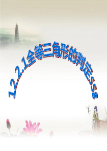 初二五班12.2.1全等三角形的判定sss