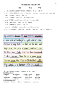 四年级下册英语分类复习资料(1)
