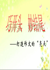 作文指导《巧开头-妙结尾》