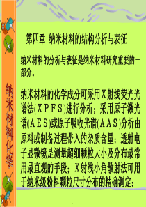 第四章纳米材料的结构分析与表征