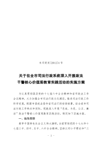 政法干警核心价值观教育实践活动实施方案