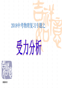 中考物理专题之受力分析