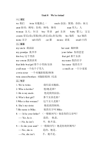 译林英语三年级下册3B3B Unit 8  (知识点)