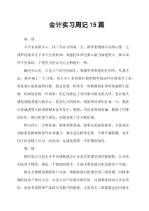 会计实习周记15篇