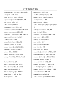初中高频词汇(带音标)