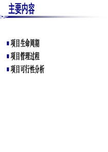 项目生命周期与项目管理过程