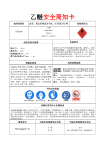 乙醚安全周知卡