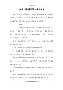 美术二次培训记录—主讲教师