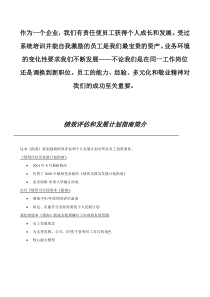 XX国际啤酒有限公司绩效评估及发展计划手册
