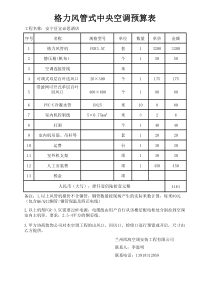 风管机报价