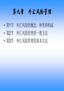 国际金融9第九章外汇风险管理
