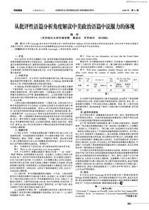 从批评性语篇分析角度解读中美政治语篇中说服力的体现