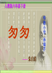 六年级下册《匆匆》课件资料
