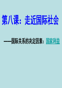 政治：4.8.2国际关系的决定因素：国家利益(新人教必修2).ppt
