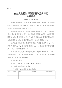 安全风险评估管理单元单元组动态分析报告